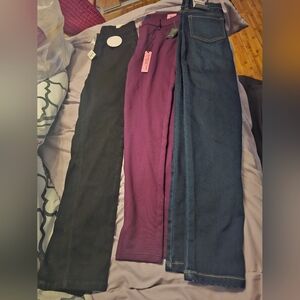 New juniors size 16 Justice jeans/celebrity pink Jeggings (color purple